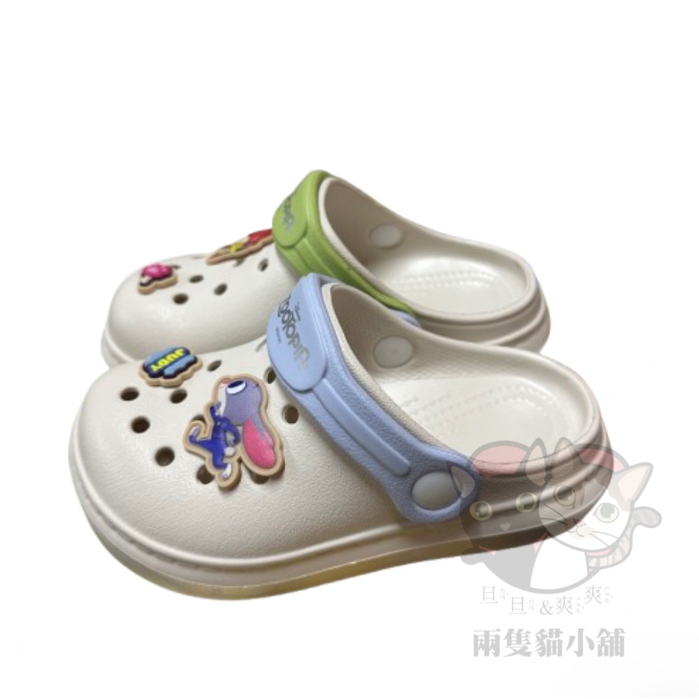 動物方程式園丁鞋 台灣製 輕量 防水 朱蒂 尼克 樹懶快俠 洪金豹 兒童 花園鞋 可愛 拖鞋 2way-細節圖2