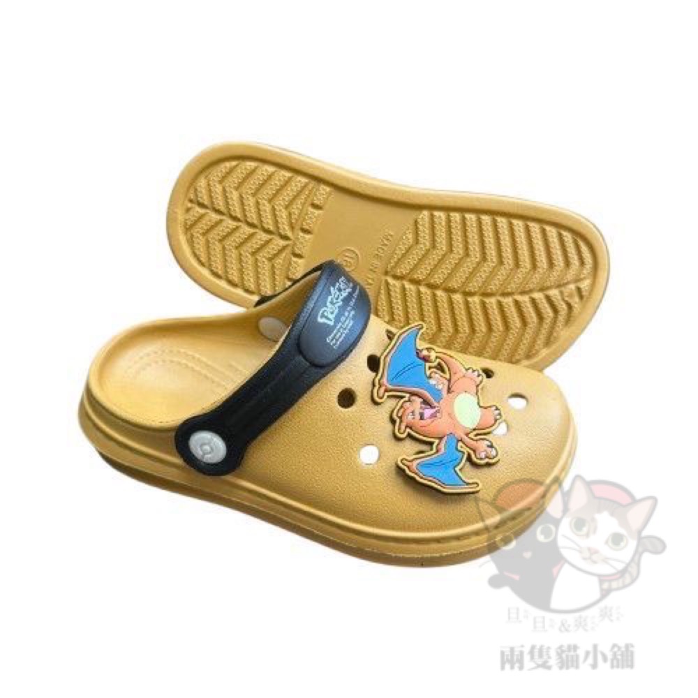寶可夢園丁鞋 台灣製 輕量 防水 兒童 布希鞋 pokemon 皮卡丘 噴火龍 拖鞋-細節圖2