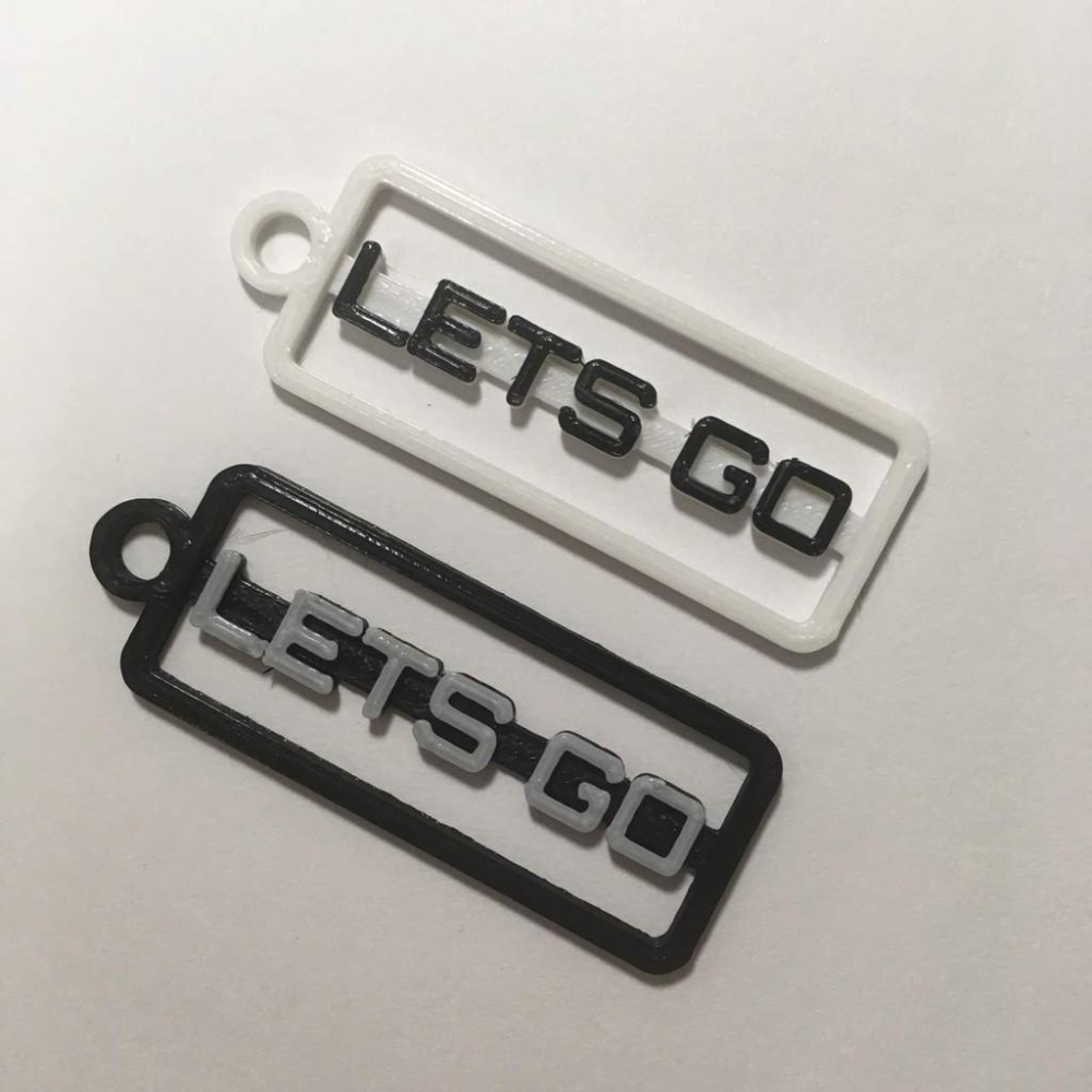 3D列印 - 車牌 雙色套色列印 鑰匙圈 （可客製化: 顏色、文字）客製化 汽車 機車 車牌 客製禮物 情人節 生日禮物-細節圖4