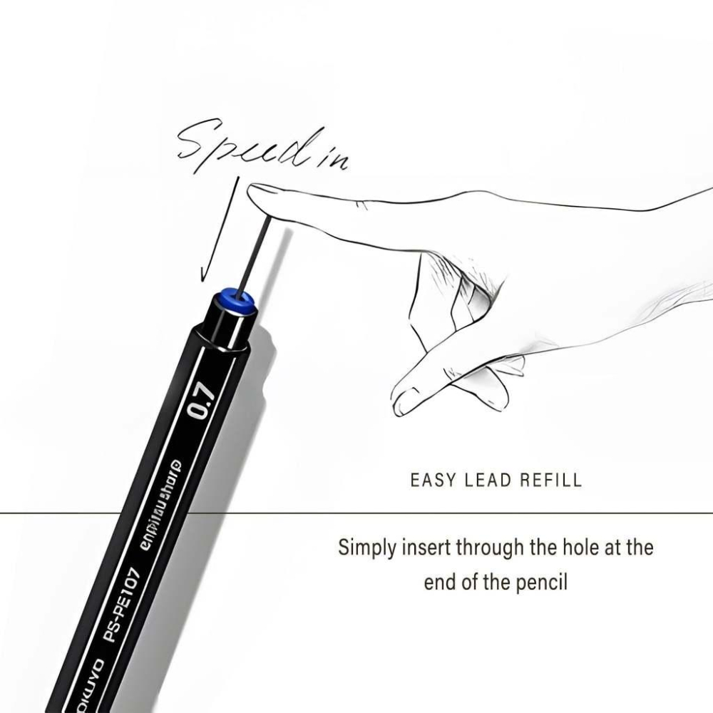 Kokuyo Enpitsu Sharp 鉛筆 造型 六角軸 自動鉛筆 | 鉛筆 自動鉛筆 0.3 0.5 0.7-細節圖3