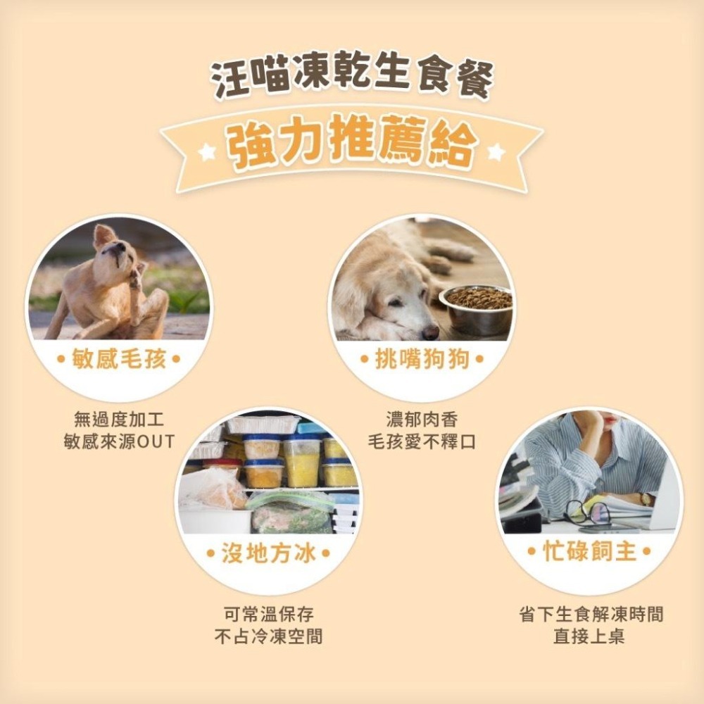 【汪喵星球】 紐西蘭進口 犬用天然低敏凍乾主食餐 80g 凍乾 貓主食 高肉含量 天然低敏 高嗜口性-細節圖3