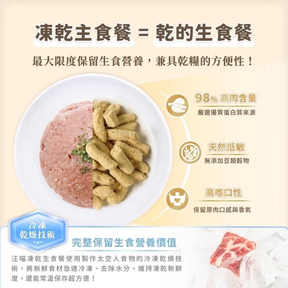 【汪喵星球】 紐西蘭進口 犬用天然低敏凍乾主食餐 80g 凍乾 貓主食 高肉含量 天然低敏 高嗜口性-細節圖5