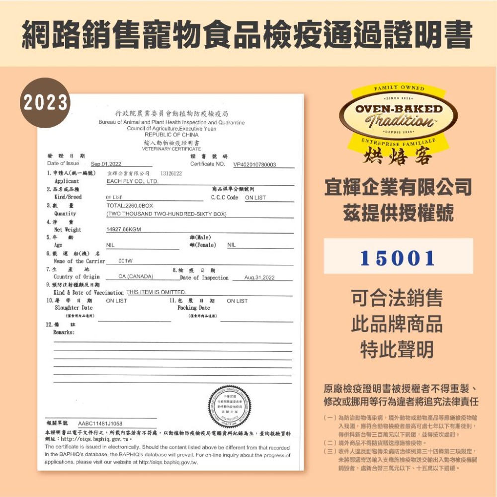 【送很大】烘焙客狗糧 Oven-Baked狗糧 烘培客狗飼料 成犬 野放雞 草飼羊 深海魚  小顆粒-細節圖3