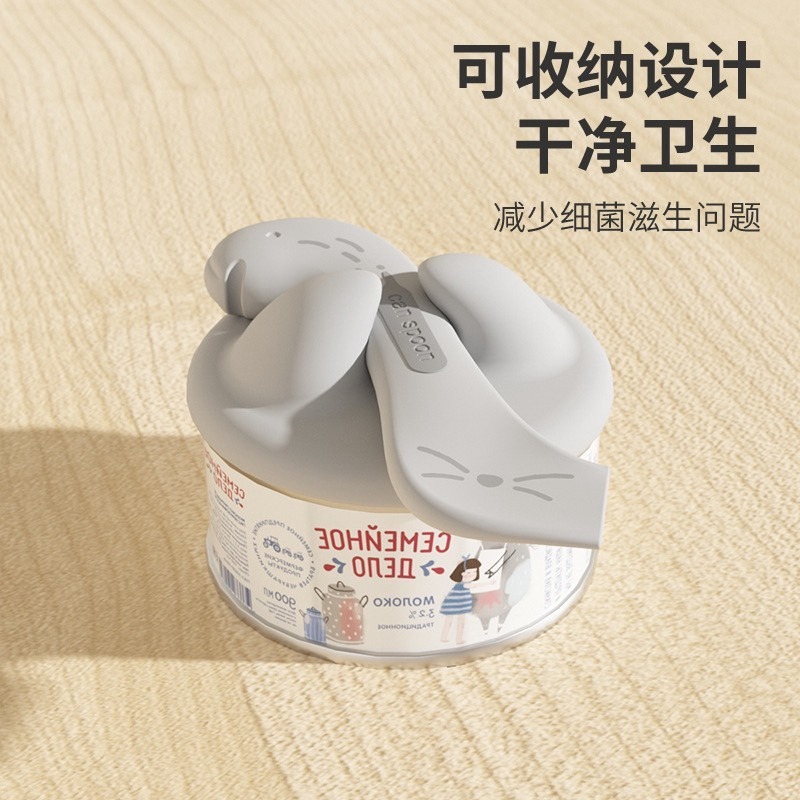 寵物罐頭勺  罐頭湯匙 罐頭開罐器 濕量餵食勺 開寵物罐頭神器 貓罐頭蓋 罐頭勺 貓尾巴開罐器-細節圖2