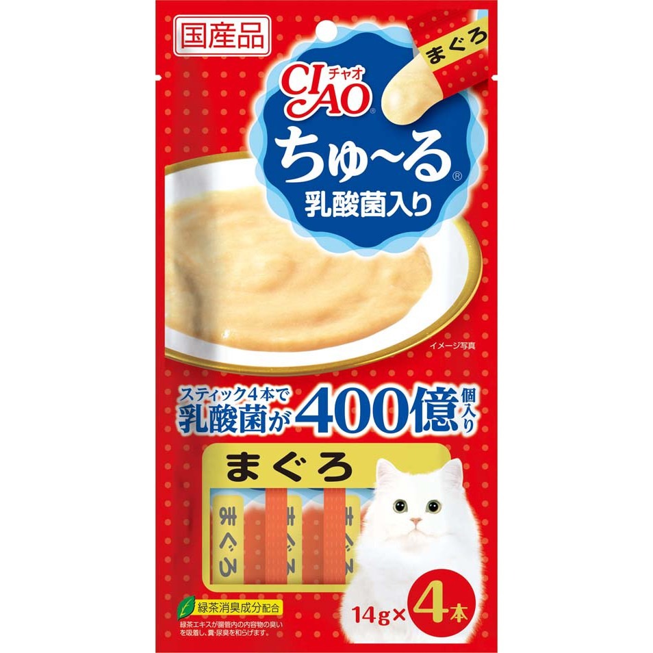 日本 CIAO  貓肉泥 啾嚕肉泥 寒天肉泥  4條入 啾嚕燒肉泥 燒寒天 乳酸菌 旨定肉泥 機能保健系列-規格圖5