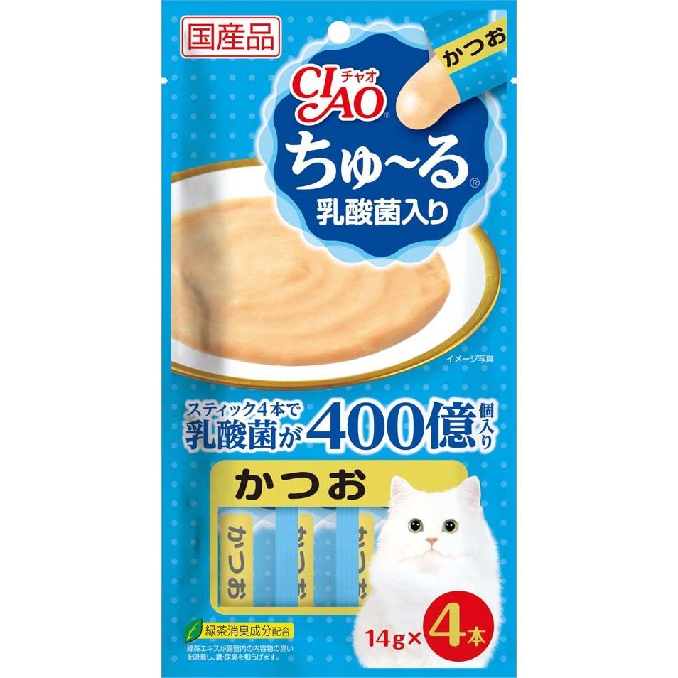 日本 CIAO  貓肉泥 啾嚕肉泥 寒天肉泥  4條入 啾嚕燒肉泥 燒寒天 乳酸菌 旨定肉泥 機能保健系列-規格圖5