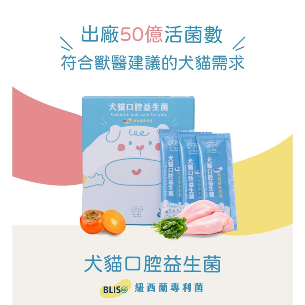犬貓口腔保健益生菌粉 小小毛孩 寵物口腔益生菌 狗 貓 潔牙 口腔 保健食品 刷牙 潔牙粉 口益適 寵物保健品-細節圖2