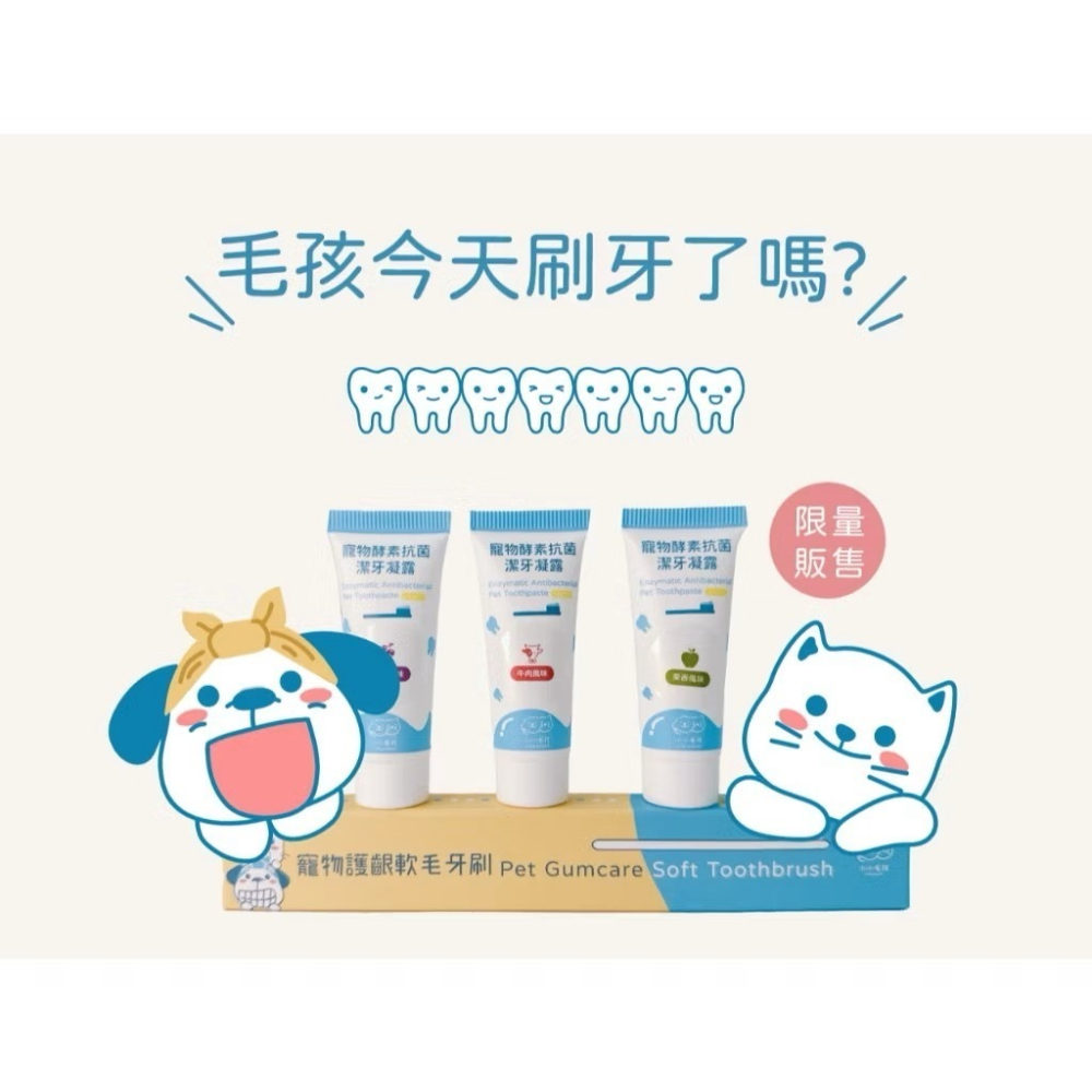 小小毛孩 寵物潔牙旅行組 護齦軟毛牙刷+潔牙凝露5ml*3 狗牙刷 貓牙刷 狗牙膏 貓牙膏 寵物旅行 寵物刷牙 除口臭-細節圖3
