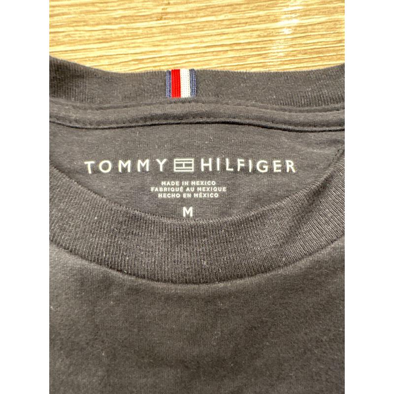 全新正品 國外購入 Tommy Hilfiger經典大logo短袖T恤 Tommy休閒運動黑色短T 男版M號-細節圖4