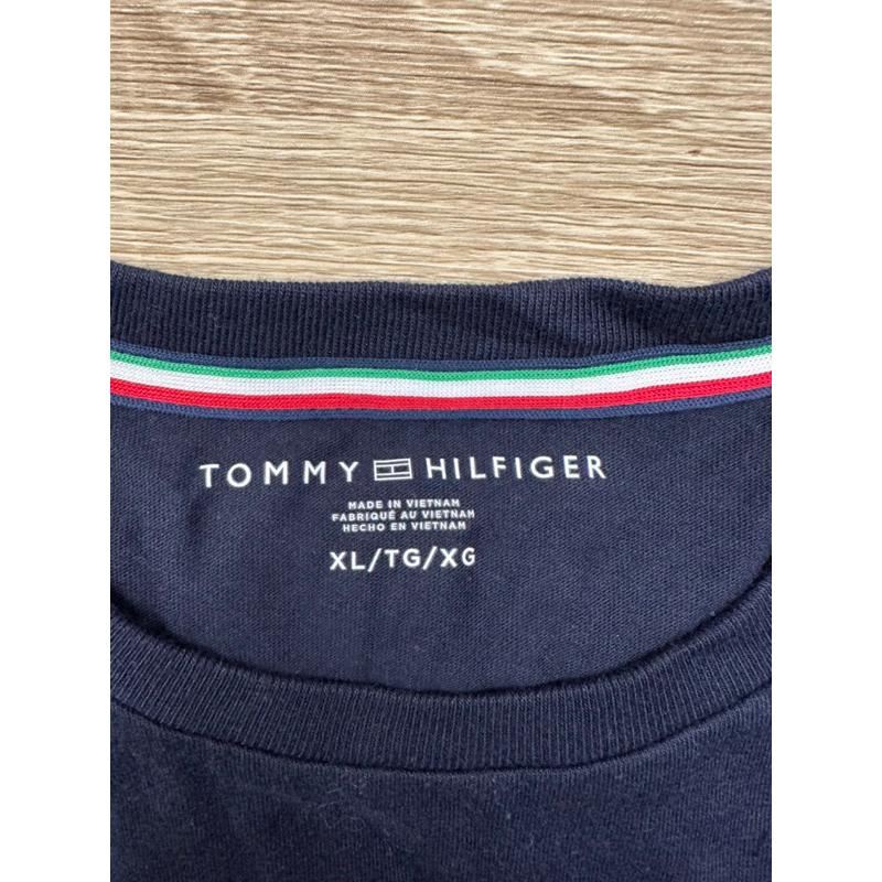 全新正品 Tommy Hilfiger經典Logo長袖T恤 海軍藍 男版XL號-細節圖2