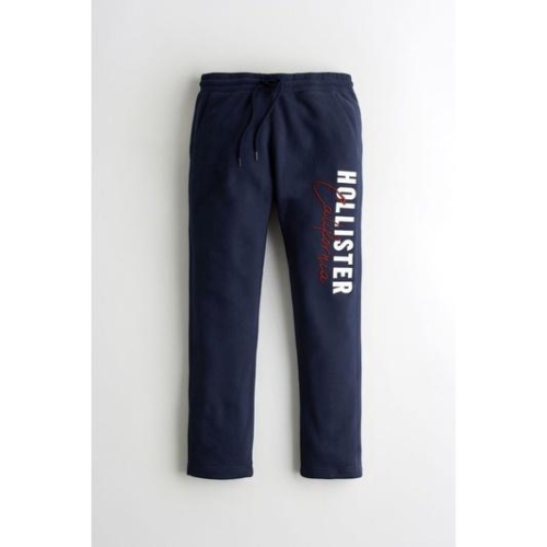 全新正品 Hollister海軍藍運動棉褲 經典標誌保暖長褲 男版S號