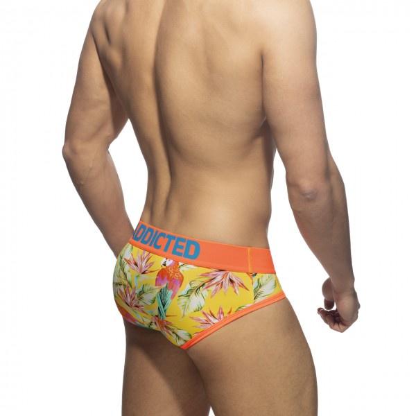 【ADDICTED】PARROTS SWIMDERWEAR  鸚鵡印花囊袋泳裝三角褲 可當泳褲- AD1105-細節圖3