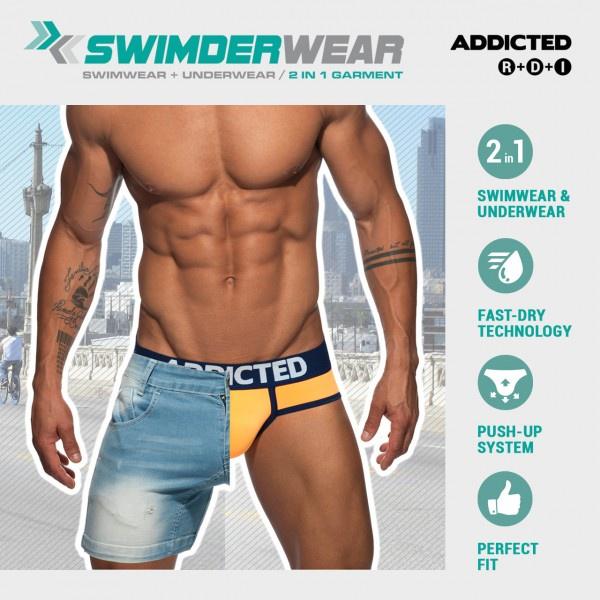 【ADDICTED】PARROTS SWIMDERWEAR  鸚鵡印花囊袋泳裝三角褲 可當泳褲- AD1105-細節圖5