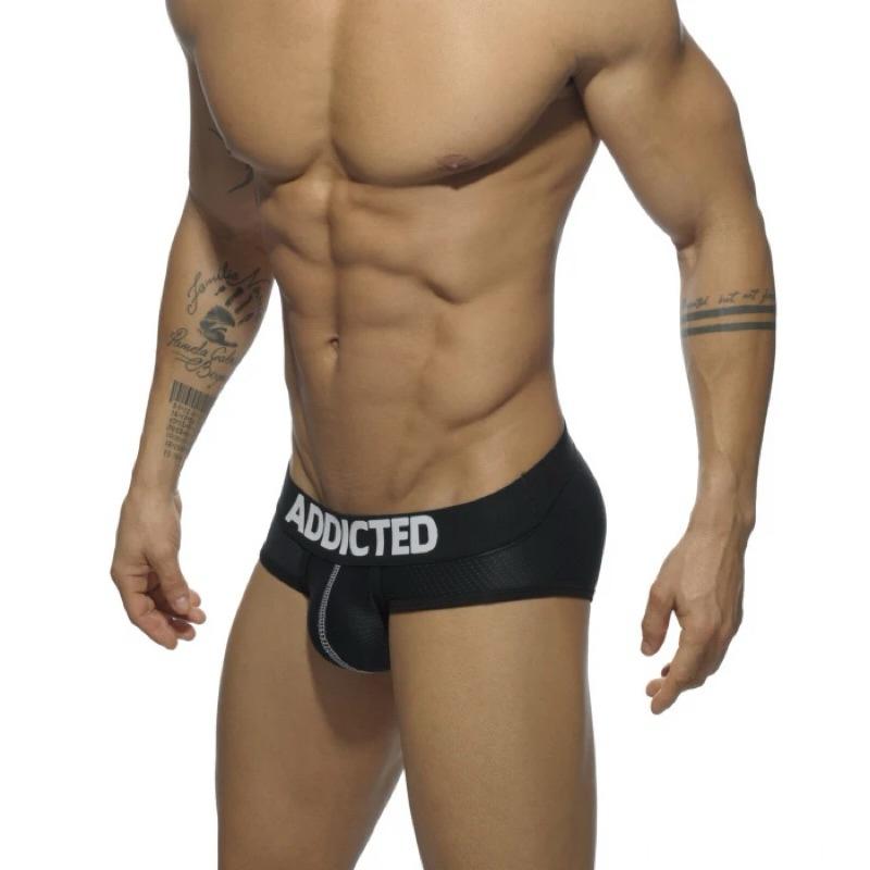 【ADDICTED 】三件組基本款網眼運動三角褲 AD運動風囊袋性感內褲-AD475P-細節圖7