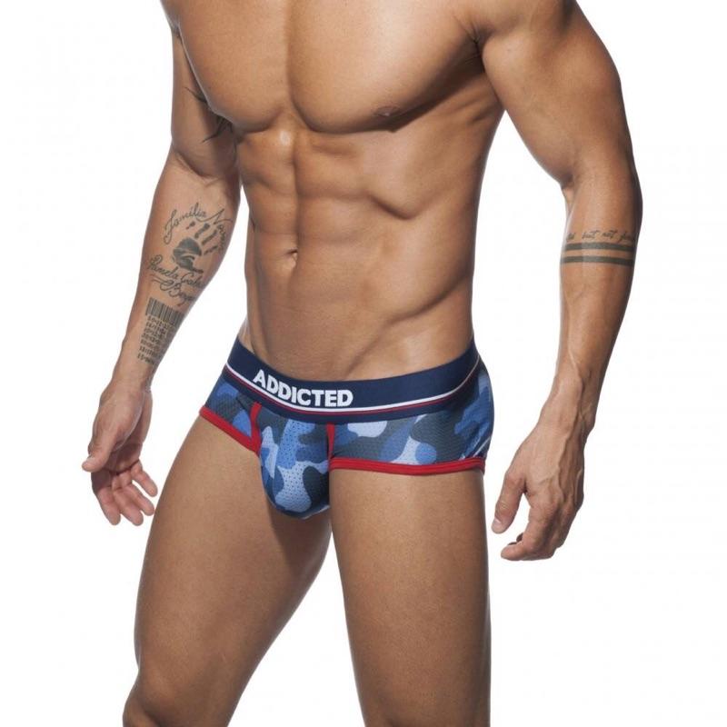 【ADDICTED 】三件組迷彩網眼三角褲  AD運動囊袋性感三角內褲-AD697P-細節圖6