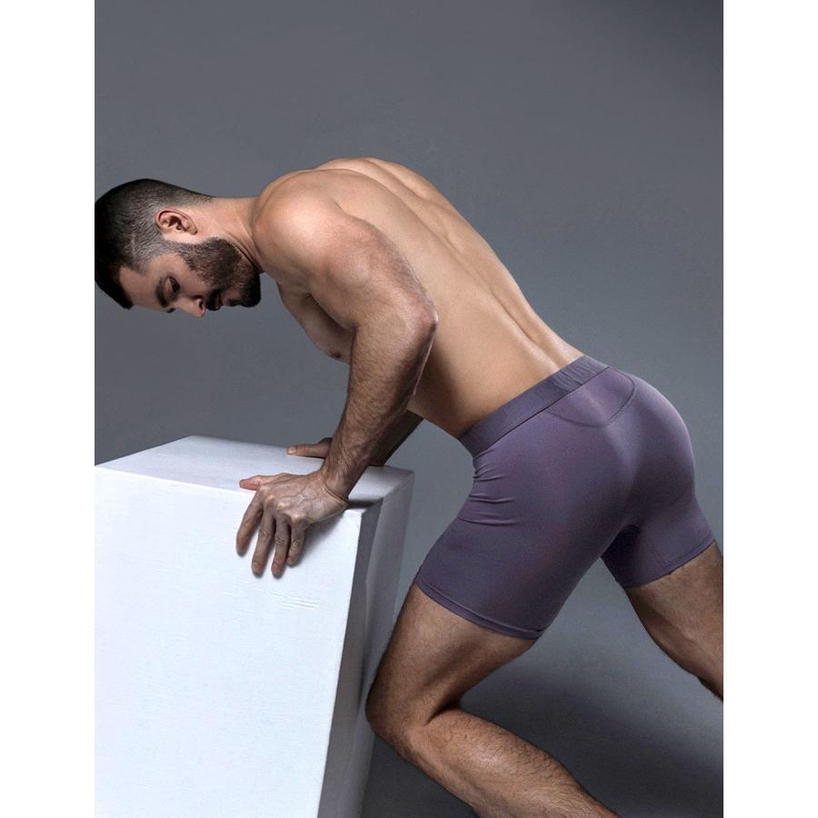 C-IN2 時尚極簡網狀四向彈性長版四角褲 CIN2運動素色網眼長腿平口內褲 莫蘭迪色平角褲 C5934-細節圖3