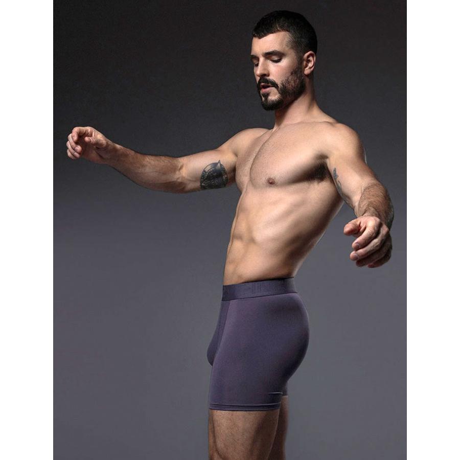 C-IN2 時尚極簡網狀四向彈性長版四角褲 CIN2運動素色網眼長腿平口內褲 莫蘭迪色平角褲 C5934-細節圖4