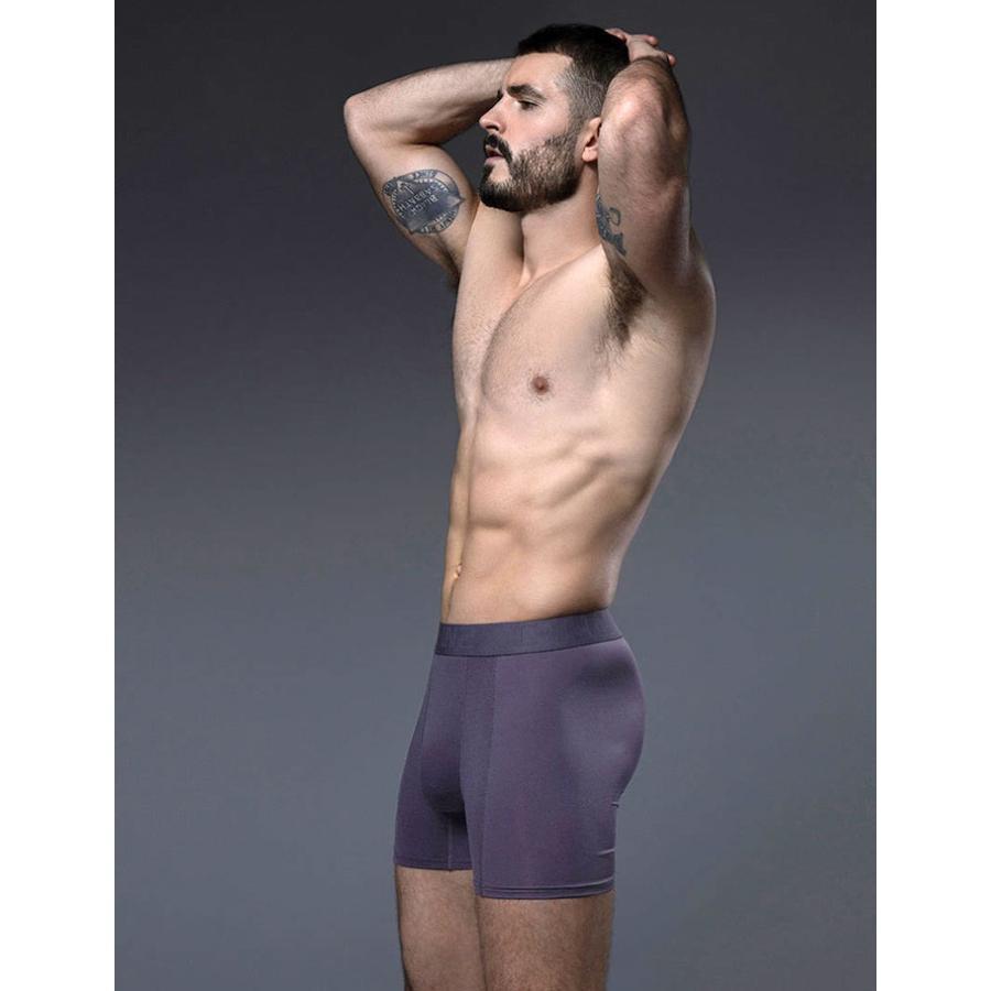 C-IN2 時尚極簡網狀四向彈性長版四角褲 CIN2運動素色網眼長腿平口內褲 莫蘭迪色平角褲 C5934-細節圖5