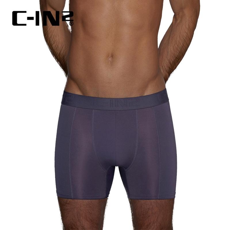 C-IN2 時尚極簡網狀四向彈性長版四角褲 CIN2運動素色網眼長腿平口內褲 莫蘭迪色平角褲 C5934-細節圖7