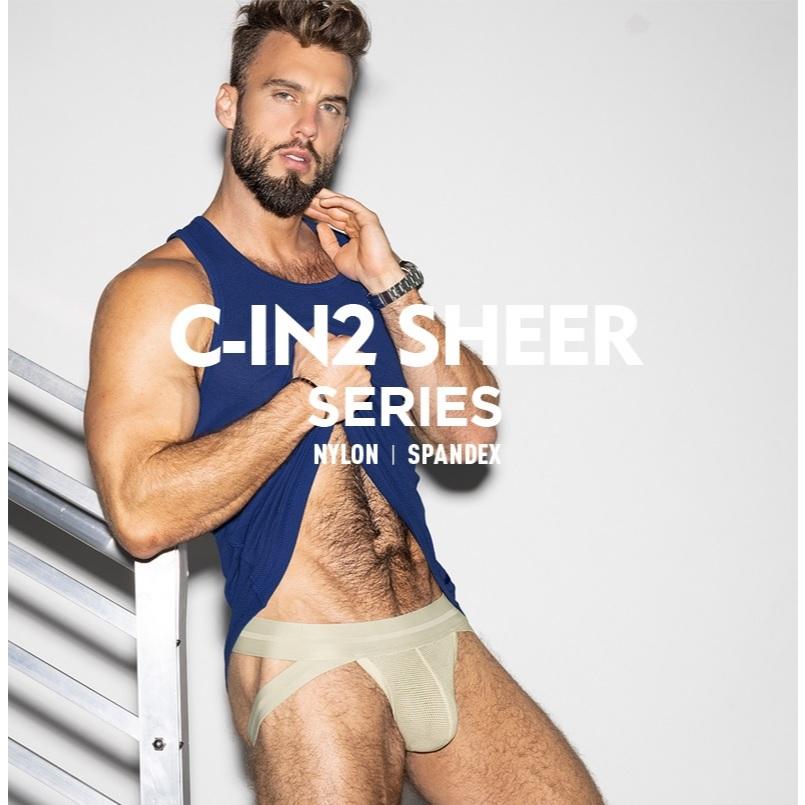 C-IN2 透視感Sheer Jock 透網低腰後空三角內褲 CIN2裸露感低腰後空三角褲 野裸 透明內褲 5725-細節圖2