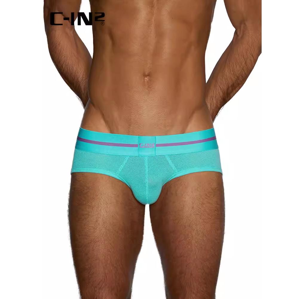 C-IN2 Scrimmage 運動網眼低腰三角褲 CIN2 素色網狀高彈性內褲 舒適時尚 C6843-細節圖4