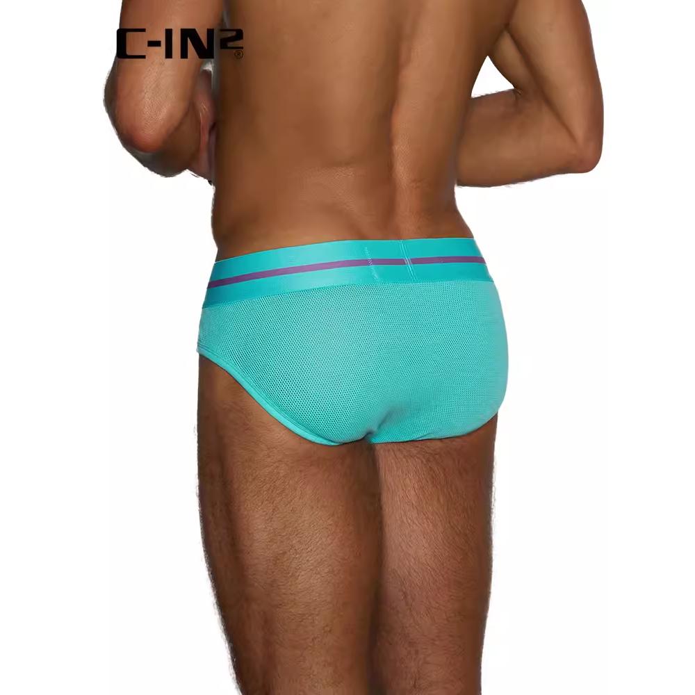 C-IN2 Scrimmage 運動網眼低腰三角褲 CIN2 素色網狀高彈性內褲 舒適時尚 C6843-細節圖5