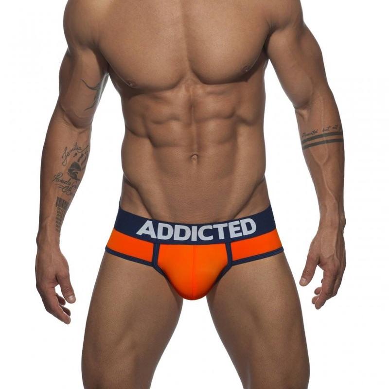 ADDICTED 多彩 拼色 泳褲 + 內褲 二合一 AD 運動囊袋 三角褲 速乾 撞色泳內褲 泳裝 AD540-細節圖5