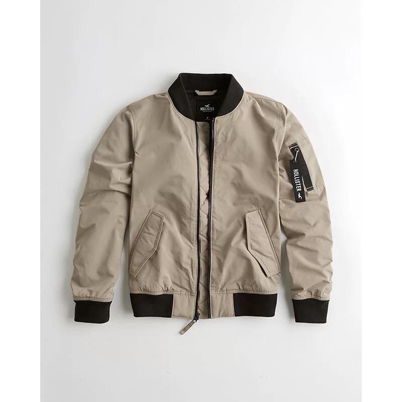 全新正品 Hollister  飛行員夾克外套 海鷗 經典卡其夾克防風外套-細節圖4
