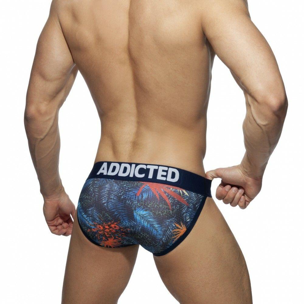【ADDICTED 】三件組熱帶植物網眼比基尼三角褲 AD囊袋運動三角內褲-AD891P-細節圖5