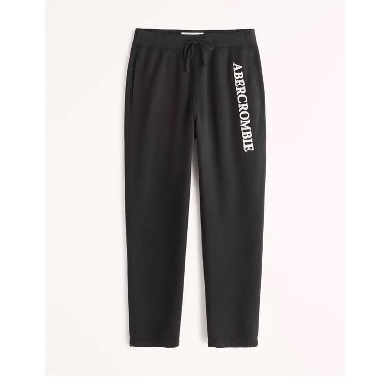 全新正品A&F經典標誌保暖抓絨彈性棉褲 麋鹿AF logo休閒健身運動褲  男士長褲潮褲-細節圖7