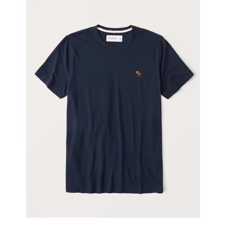 全新正品 A&F 經典刺繡標誌圓領短T AF麋鹿Logo彈性短袖上衣 T shirt T恤男士 白色-細節圖4