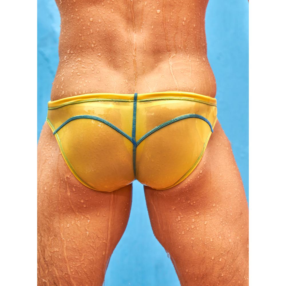 GX3 極透水泳 Sheer COLOR透視競速比基尼泳褲 裸露感運動三角泳褲 時尚性感 附鑰匙圈 1條裝 K1736-細節圖3