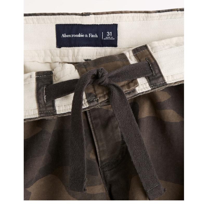 全新正品 A&F 迷彩運動工作短褲 麋鹿休閒重磅數口袋短褲 男版工裝短褲-細節圖2