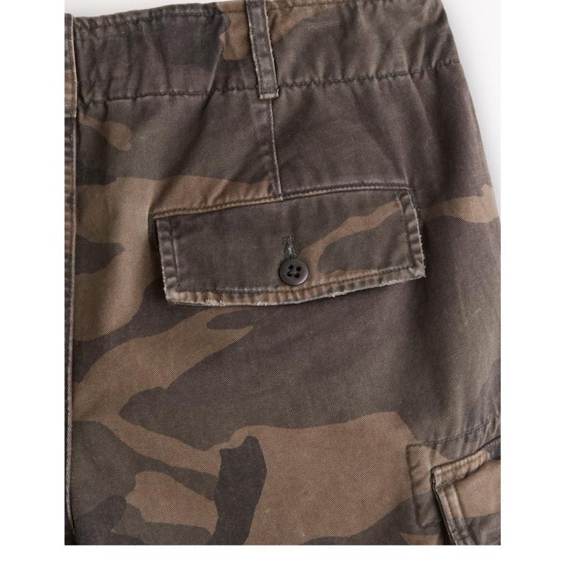 全新正品 A&F 迷彩運動工作短褲 麋鹿休閒重磅數口袋短褲 男版工裝短褲-細節圖3