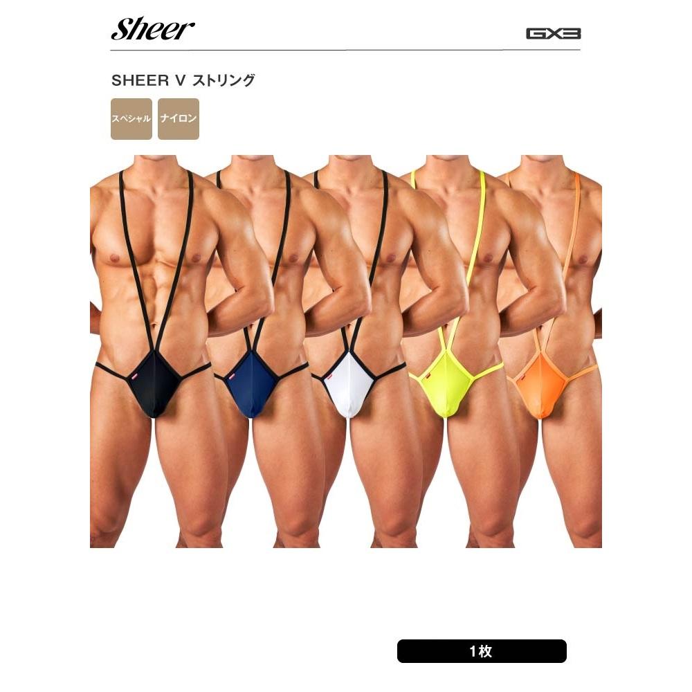 日本 GX3 SHEER 螢光U凸V-STRING丁字褲  運動透明內褲 派對造型後空內著 三角褲 1入 K1751-細節圖9