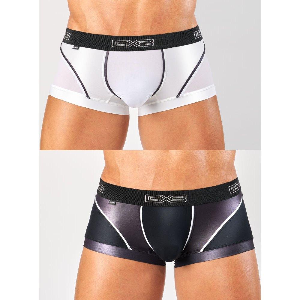 日本 GX3 FUSION 亮澤觸感黑白四角褲 輕薄透明內褲 流線型設計 超薄透視 2入 K2010-細節圖8