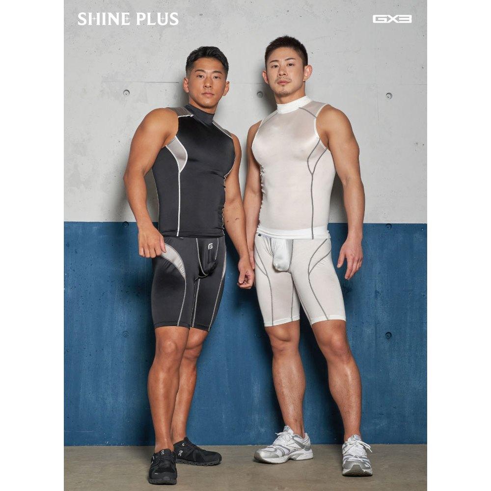 日本 GX3 WEAR-SHINE PLUS 運動坦克背心 亮澤絲滑健身無袖上衣 1條裝 K2308-細節圖2
