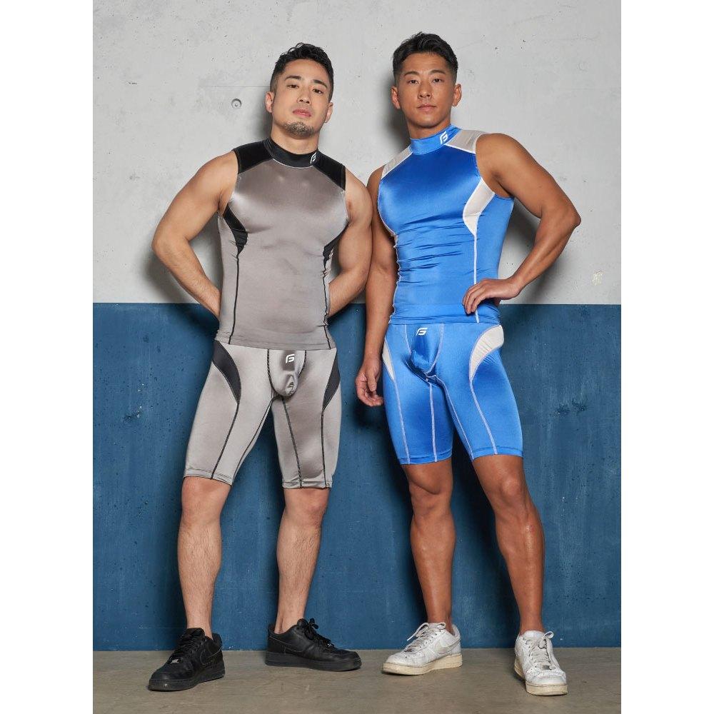 日本 GX3 WEAR-SHINE PLUS 運動坦克背心 亮澤絲滑健身無袖上衣 1條裝 K2308-細節圖3