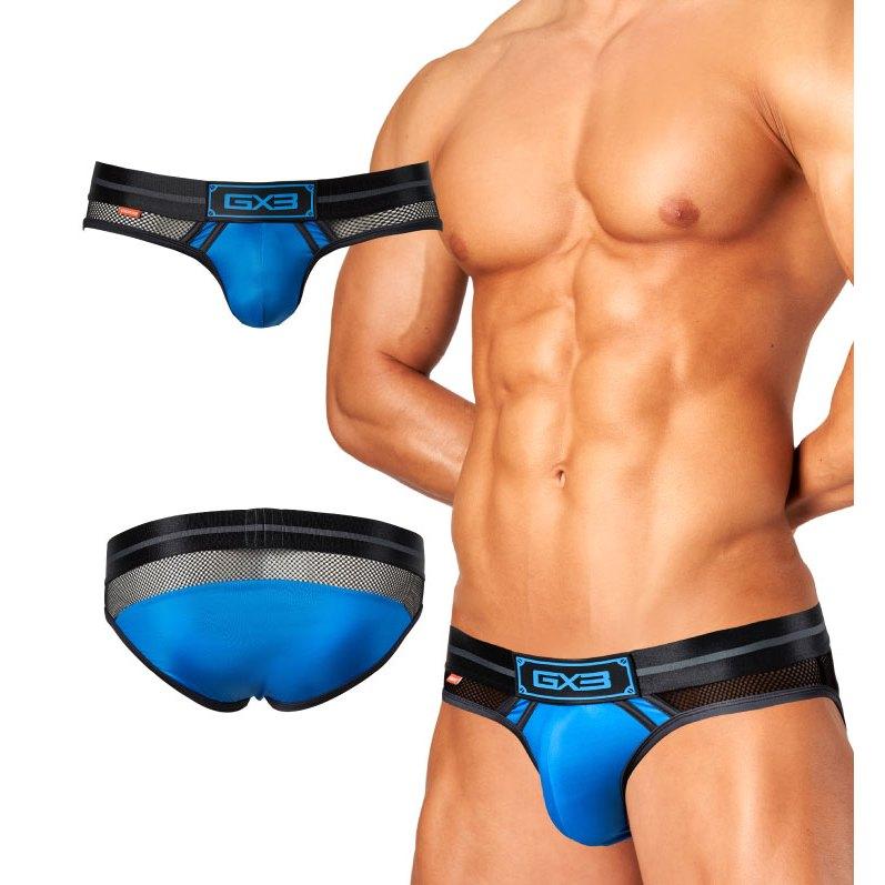 日本GX3 光澤觸感DX 透感網眼運動三角內褲 附臂環 拚色透氣網狀三角褲 派對必備 2入 K1764-細節圖8