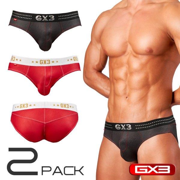 日本 GX3 牛仔褲風格三角褲 牛仔布料風內褲 運動內著 2條裝 k2284-細節圖2