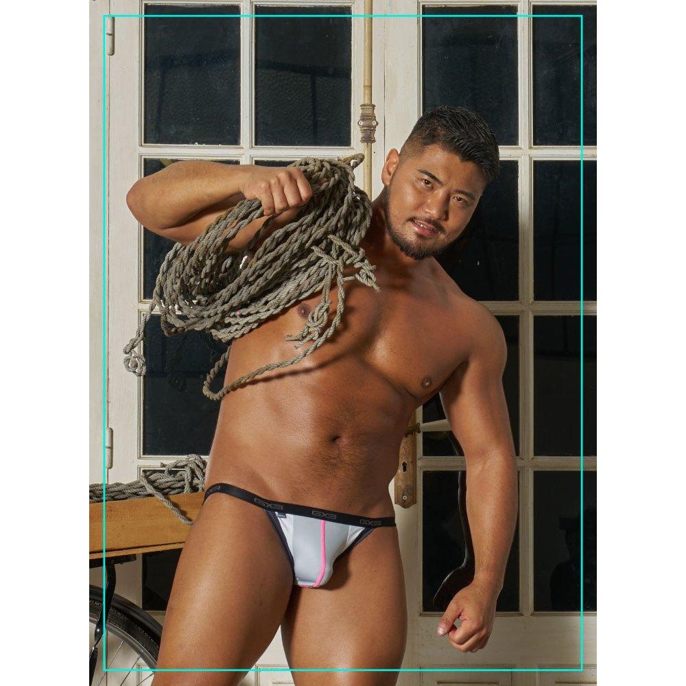 日本GX3 光澤霓虹多彩比基尼三角褲 金屬亮澤感運動比基尼內褲 2入 K2216-細節圖4