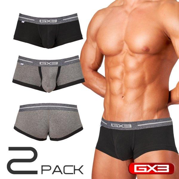日本GX3 優質棉運動四角褲 簡單平口內褲 2入 K2161-細節圖2