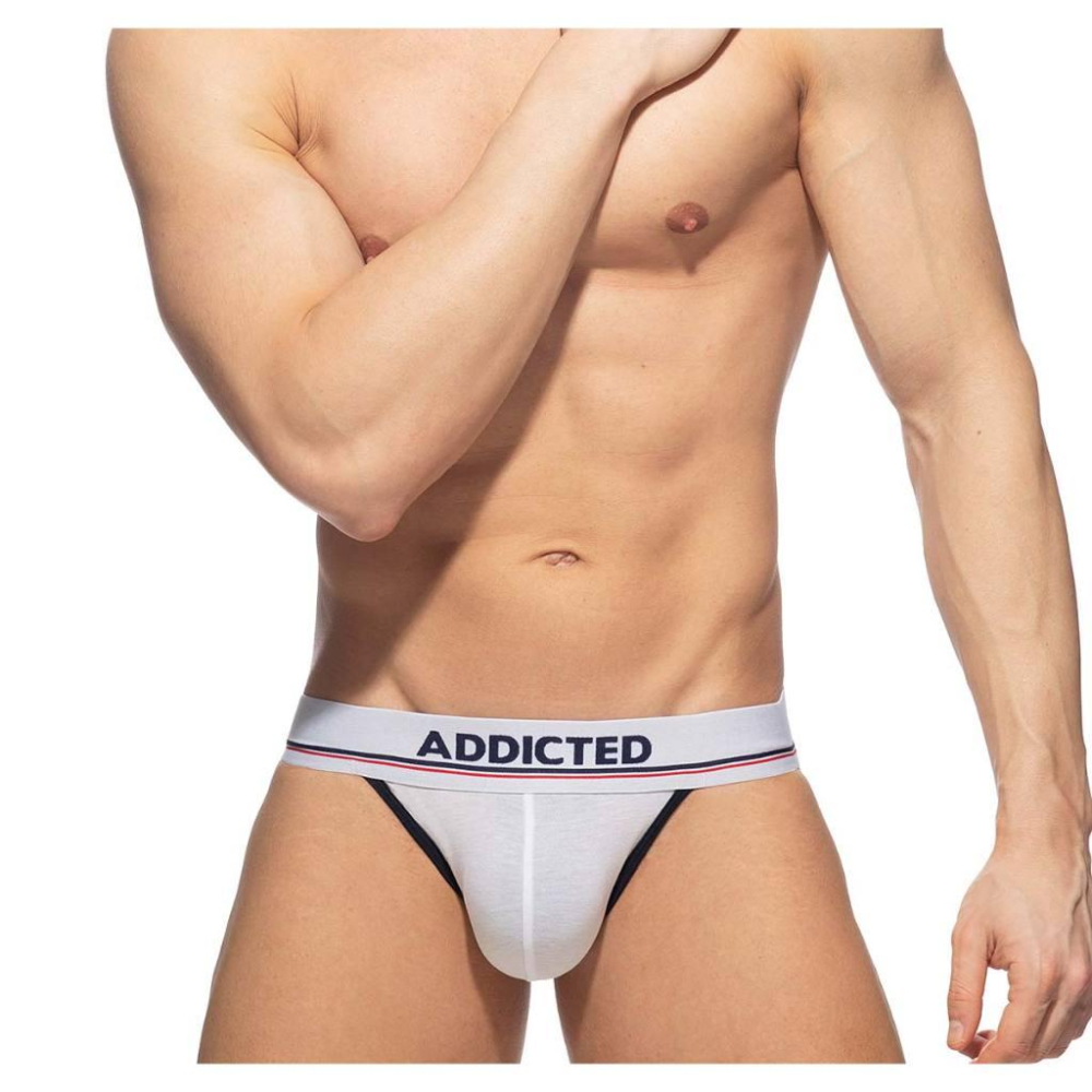 ADDICTED 多彩後空三角褲 AD運動後空內褲 雙色條紋設計 AD2195-細節圖6