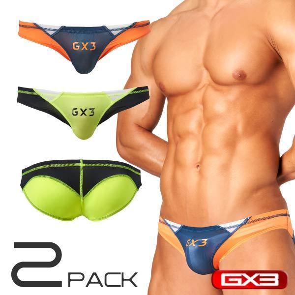 日本 GX3 SHEER 衝浪透感競速泳褲風比基尼三角褲 多彩運動透明內褲 2入 K1746-細節圖3