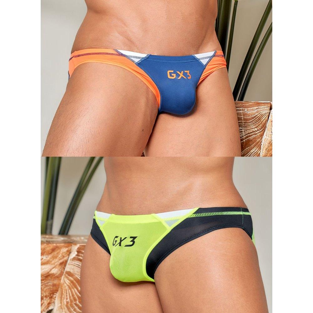 日本 GX3 SHEER 衝浪透感競速泳褲風比基尼三角褲 多彩運動透明內褲 2入 K1746-細節圖7