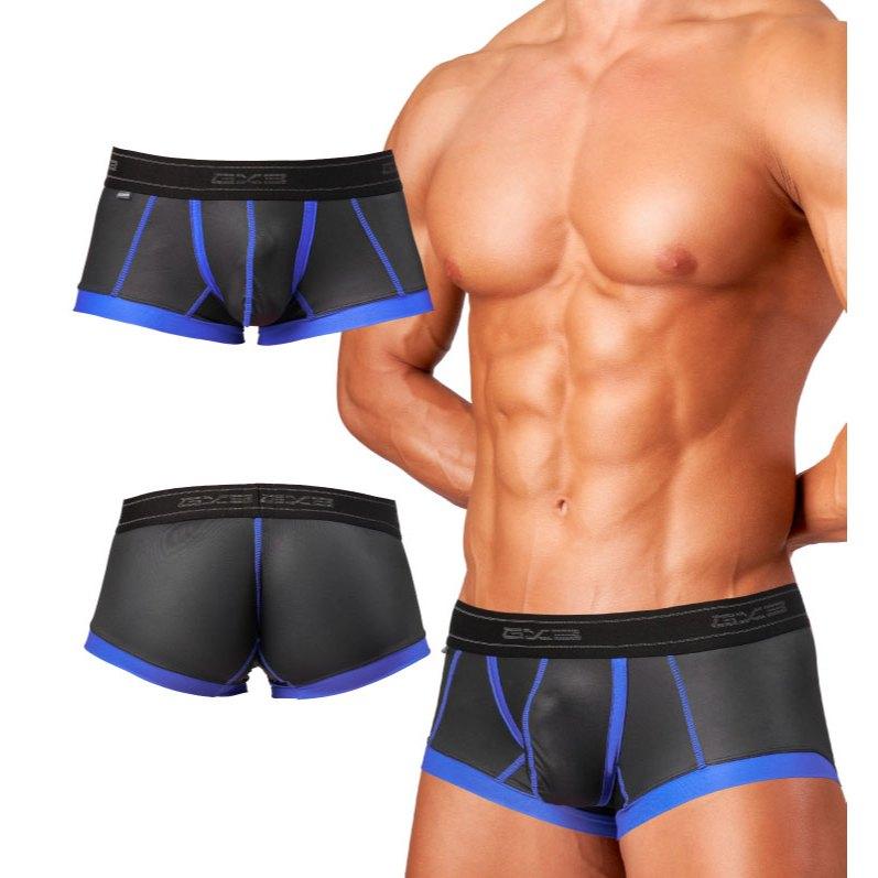 日本GX3 光澤霓虹黑色四角褲 亮澤感螢光運動平角內褲 4入 K2201-細節圖7