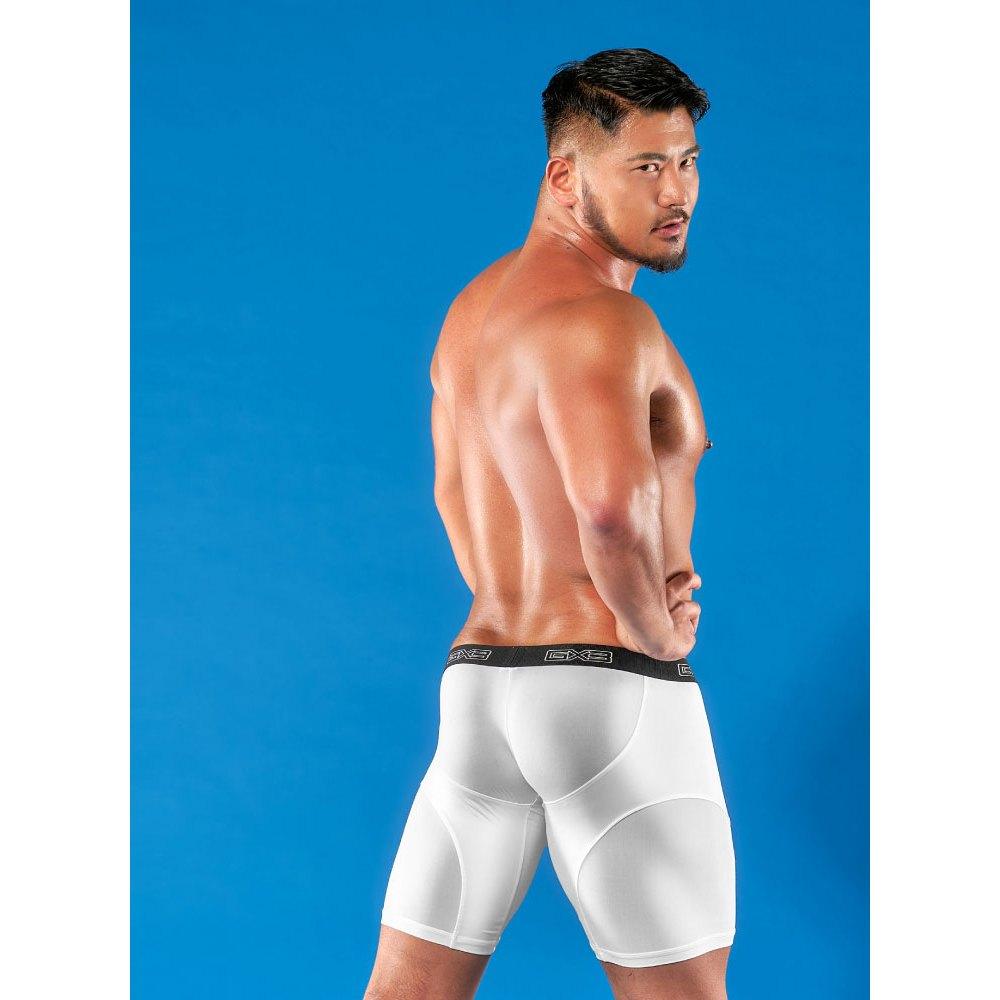 日本GX3 FUSION 長版四角內褲 長腿平口褲 輕薄透明內褲 超薄透視 內搭褲 競技摔角褲 2入 K2011-細節圖7