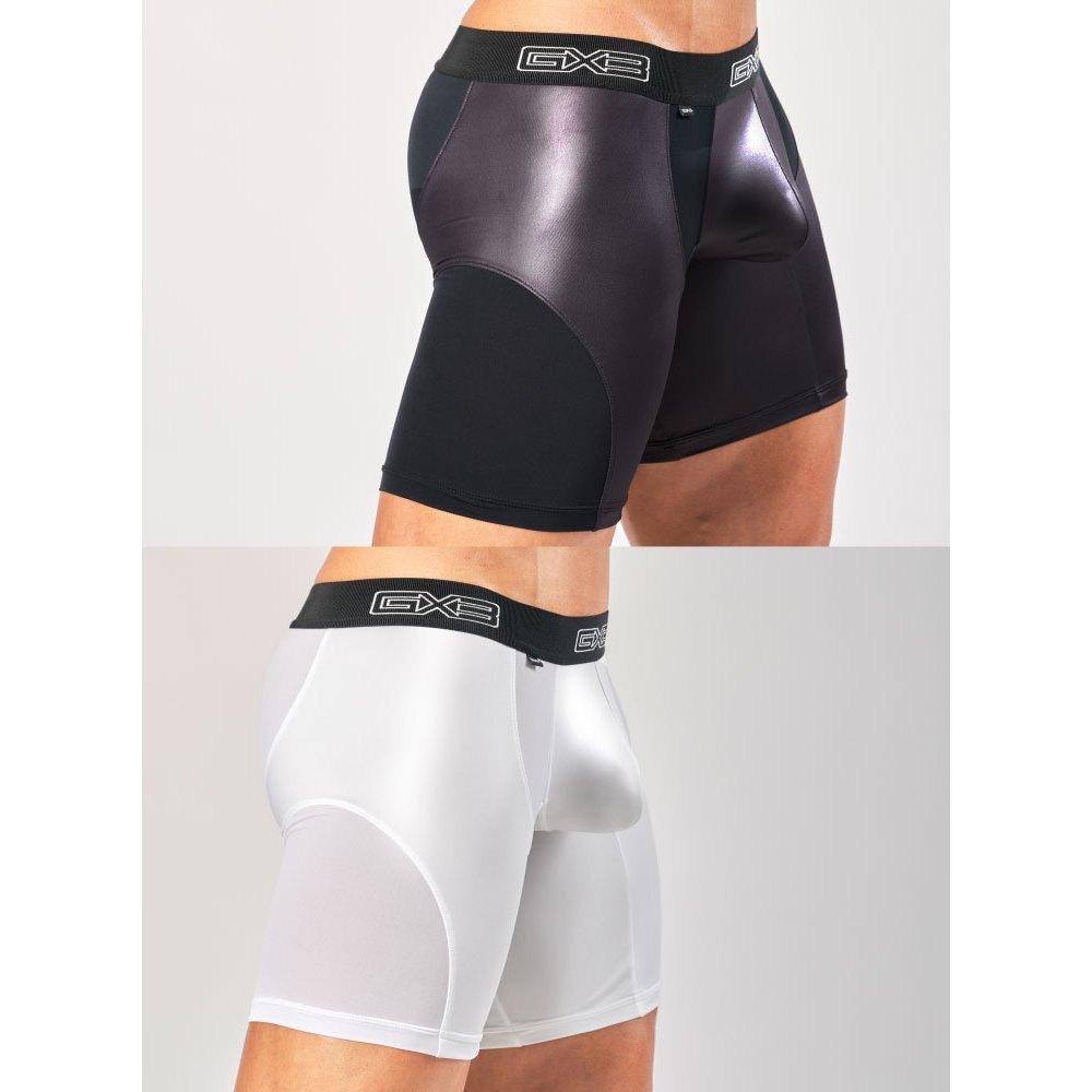 日本GX3 FUSION 長版四角內褲 長腿平口褲 輕薄透明內褲 超薄透視 內搭褲 競技摔角褲 2入 K2011-細節圖8