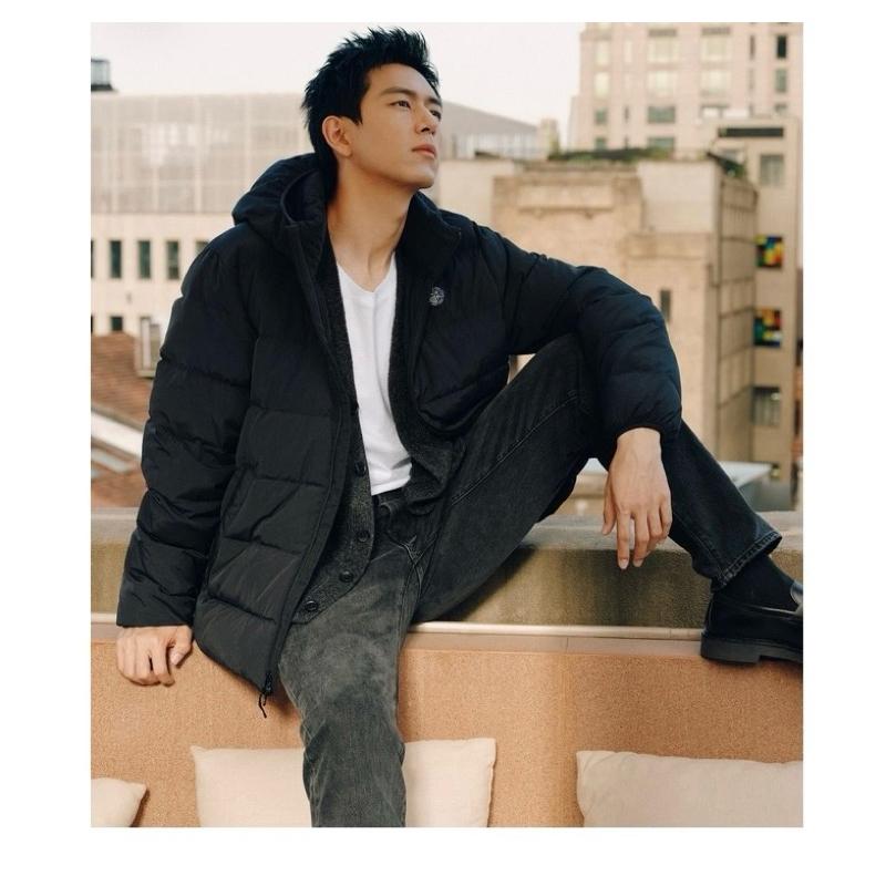 A&F 防風抗水羽絨外套 保暖連帽外套 夾克外套 男版L號-細節圖3