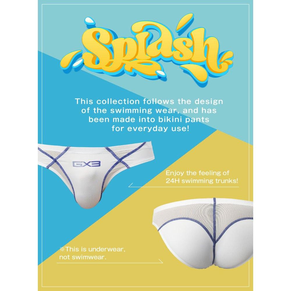 日本GX3 光澤運動泳褲風格比基尼三角褲 網狀 衝浪亮澤比基尼內褲 透網 透視感 透明內褲 2入 K2246-細節圖7